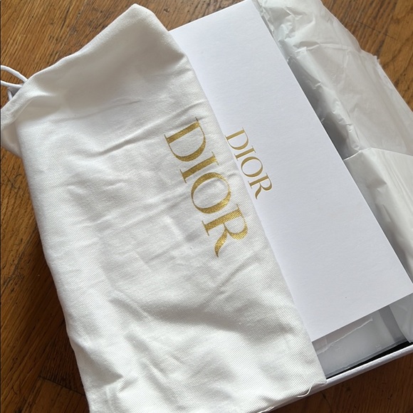 NEW Lady Dior Caflskin Purse Black & Gold Chain Crossbody - Picture 4 of 5